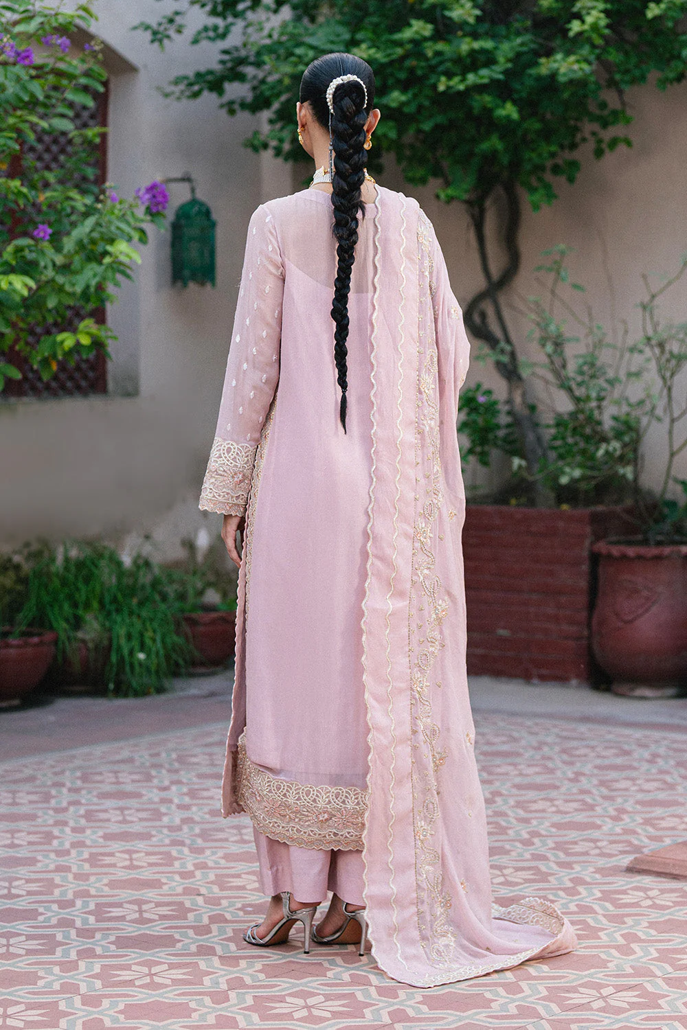 3 Piece Embroiderd Chiffon GANDHALI - FSU5642 - Image 6