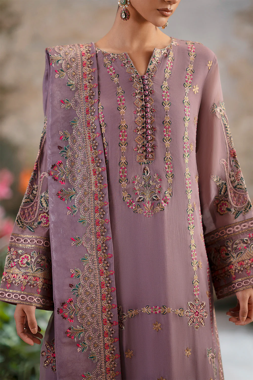 3-Piece-Embroiderd-Chiffon ONANIA - FWU5698 - Image 3